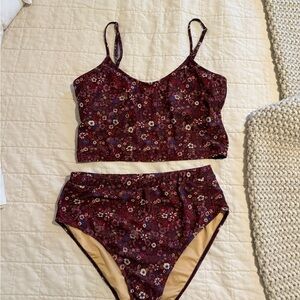 Geode Swimwear charlotte set purple floral